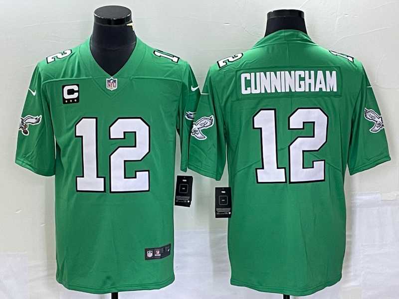 Men's Philadelphia Eagles #12 Randall Cunningham Green C Patch 2023 Vapor Limited Throwback Jersey,We sell and wholesale Men's Philadelphia Eagles #12 Randall Cunningham Green C Patch 2023 Vapor Limited Throwback Jersey on line form chian!